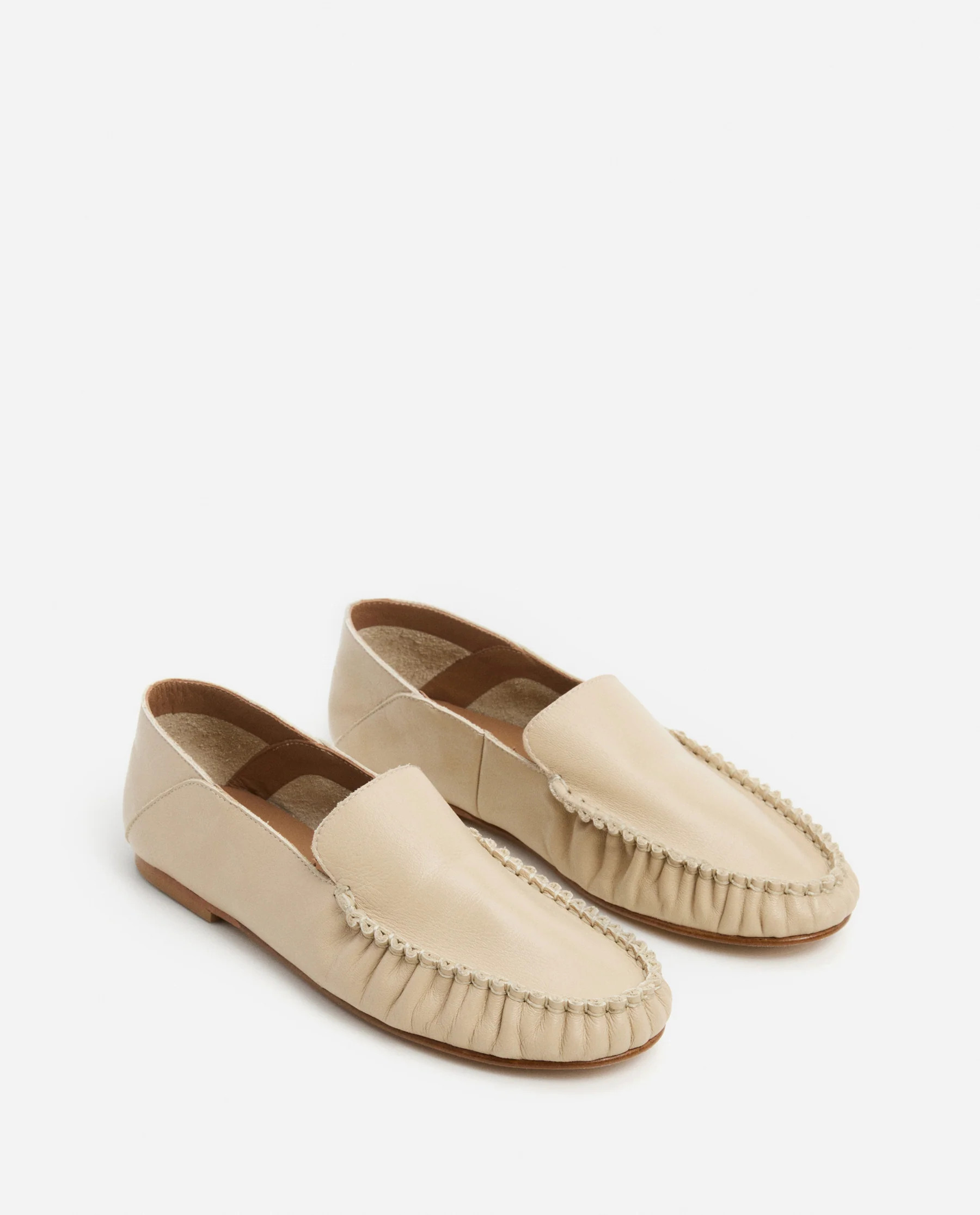 Bon Bon Leather Beige Loafer | Flattered