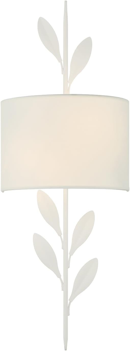 Crystorama Broche 2 Light Matte White Sconce | Amazon (US)