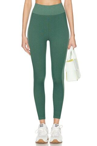 THE UPSIDE Rib Seamless 25 in Midi Pant in Pine & Matcha | FWRD | FWRD 