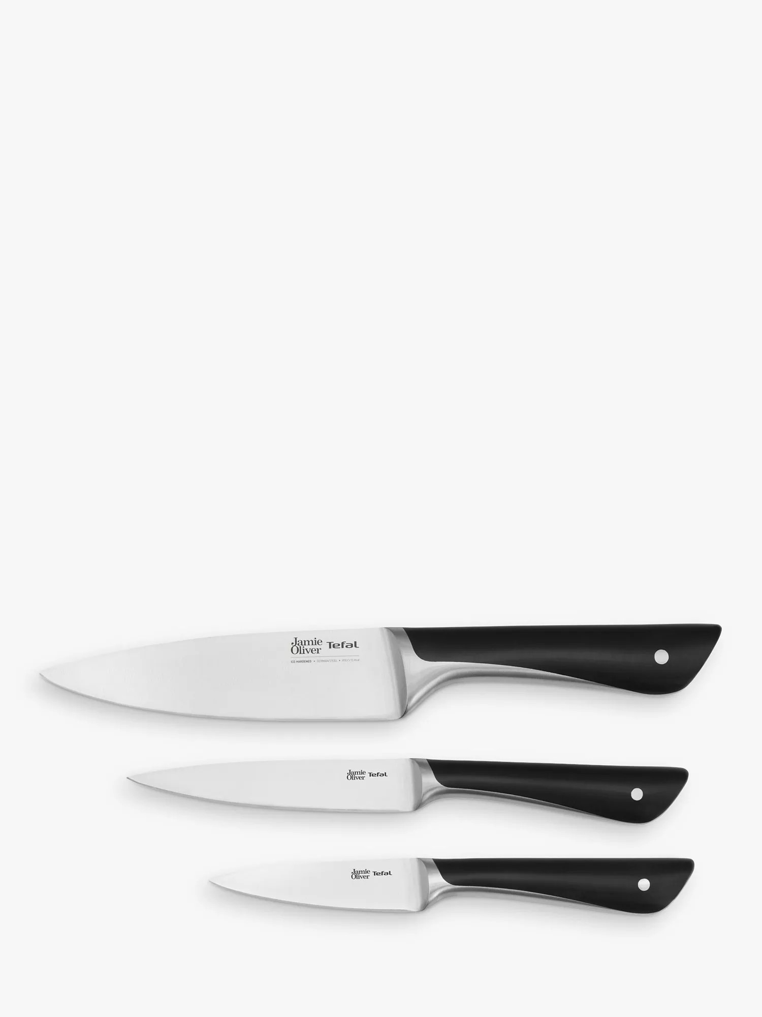 Jamie Oliver by Tefal Stainless Steel Knife Set, 3 Piece | John Lewis (UK)