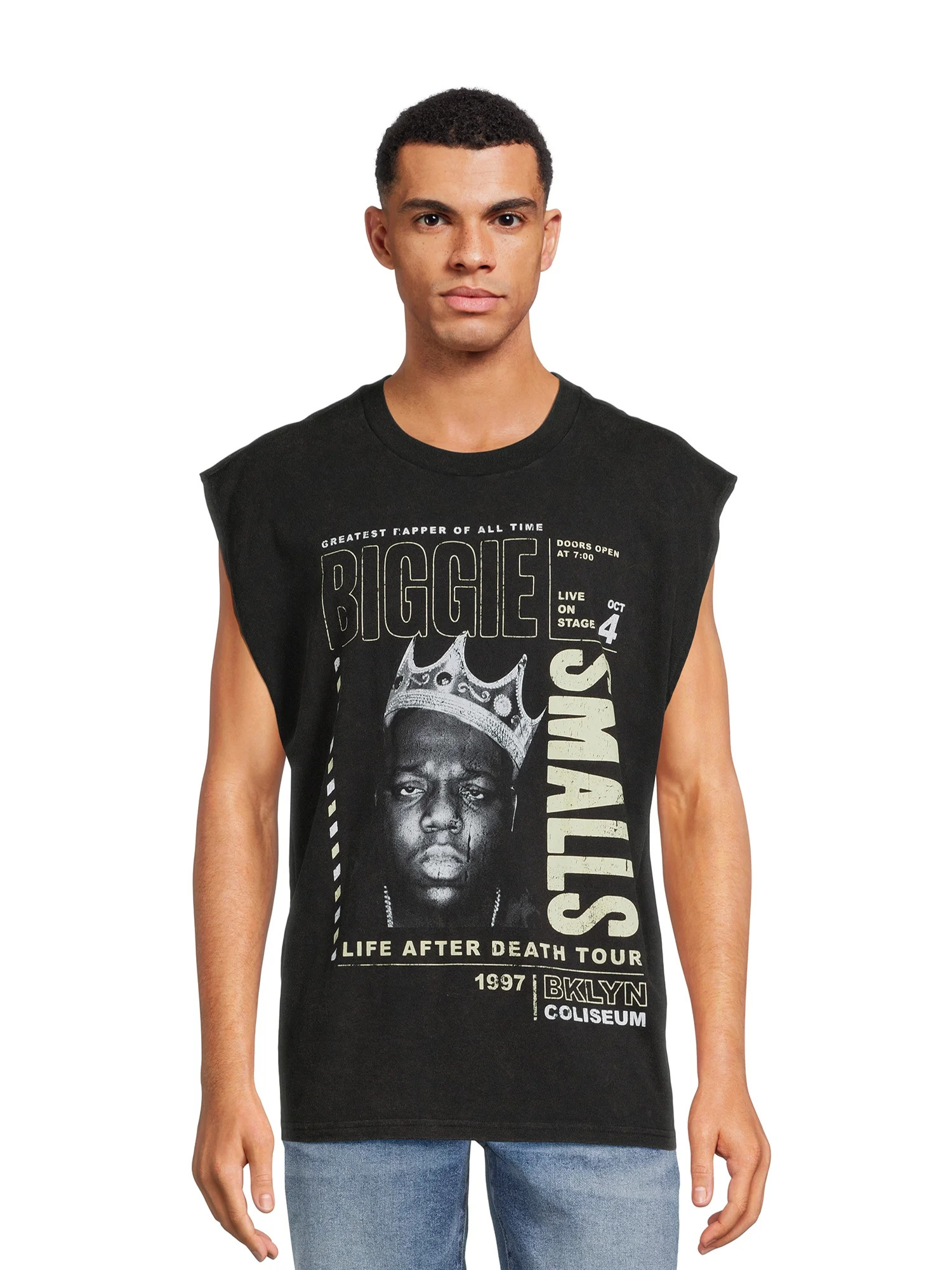 Biggie Smalls Men's Sleeveless Graphic Muscle Tee, Sizes S-3XL | Walmart (US)