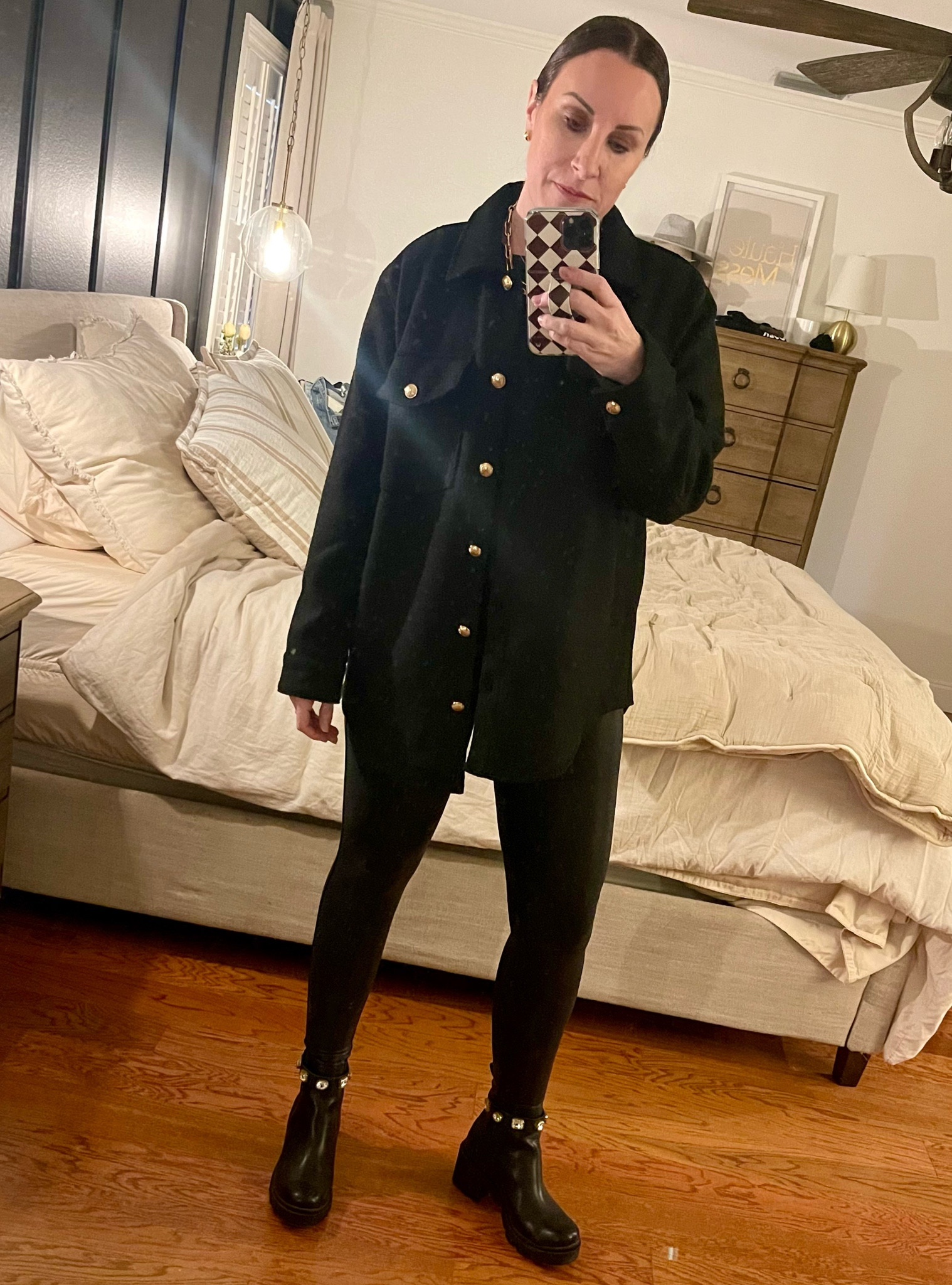 Mood🖤
Medium in jacket
Medium in Spanx
Small in top


#LTKsalealert #LTKstyletip #LTKSeasonal