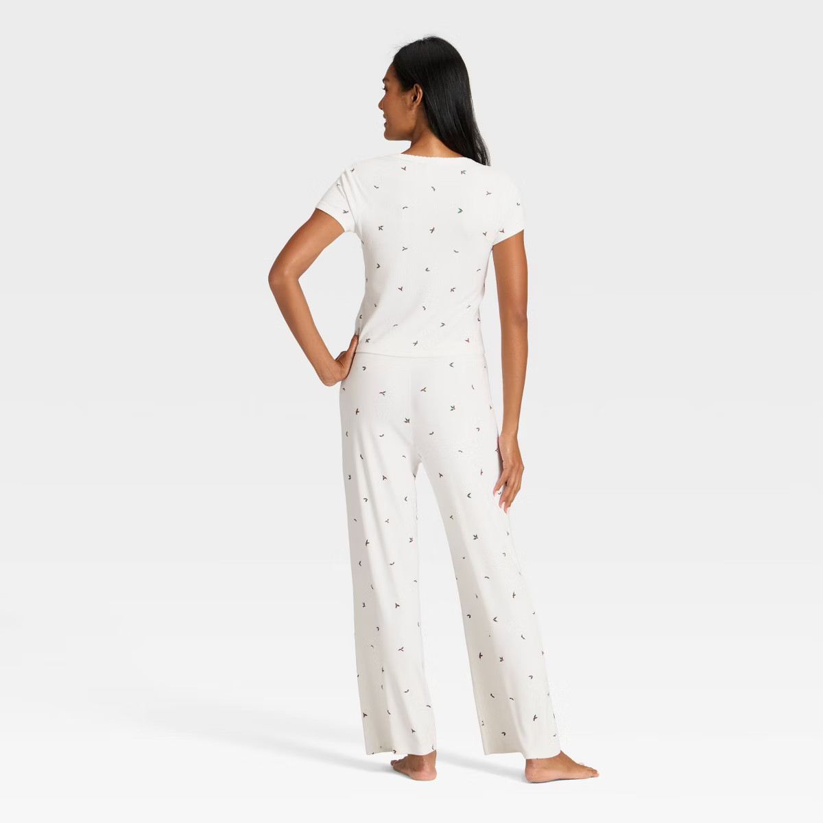 Women's Pointelle Short Sleeve Shirt and Pants Pajama Set - Auden™ | Target