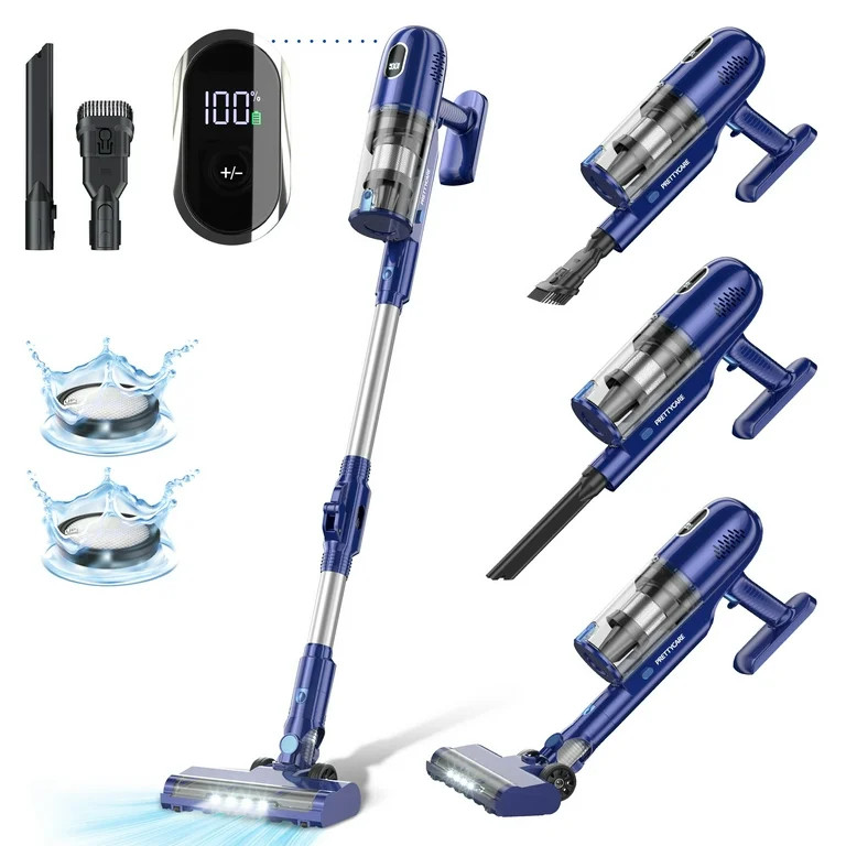 PrettyCare Lightweight Stick Cordless Vacuum Cleaner for Pet Hair Carpet Hard Floor Vacuum Cleane... | Walmart (US)
