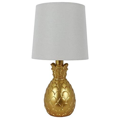 Pineapple Gold Rotary Socket Table Lamp with Linen Shade | Amazon (US)
