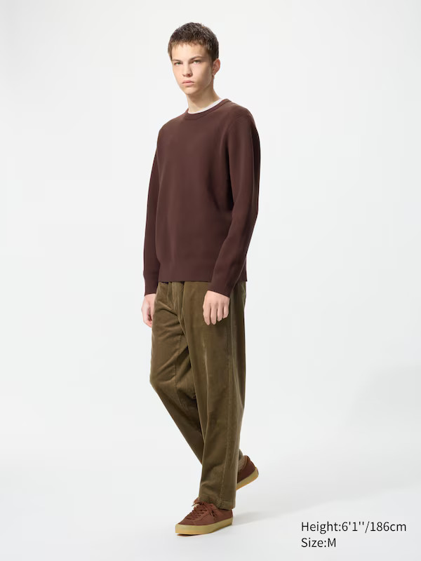Corduroy Easy Ankle Trousers | UNIQLO (UK)