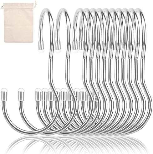 12 Pack Handbag Hanger Organizer Metal S Hooks with Storage Bag, Purse Hangers Bag Hooks Closet, ... | Amazon (US)