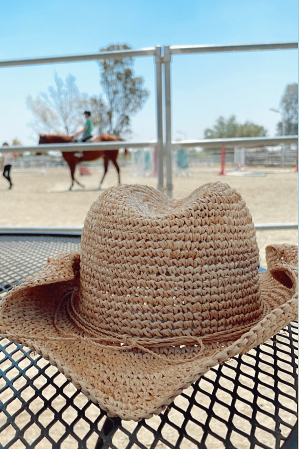 Favorite barn hat that I also wear while swimming…and running errands! 👏🏻🤠

#wovenhat #summerhat #cowboyhat #cowgirlhat