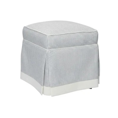 Poppy Ottoman - Maritime Stripe | Cailini Coastal