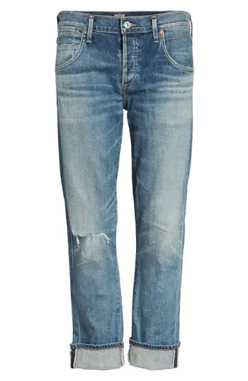 Women's Citizens Of Humanity 'Emerson' Ripped Slim Boyfriend Jeans, Size 23 - Blue | Nordstrom
