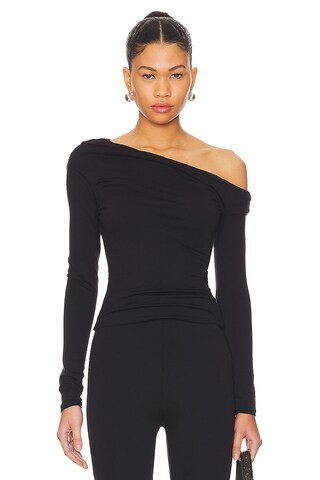 AFRM Bria Essential Top in Noir from Revolve.com | Revolve Clothing (Global)