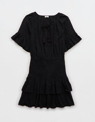 Aerie Smocked Waist Mini Dress | American Eagle Outfitters (US & CA)