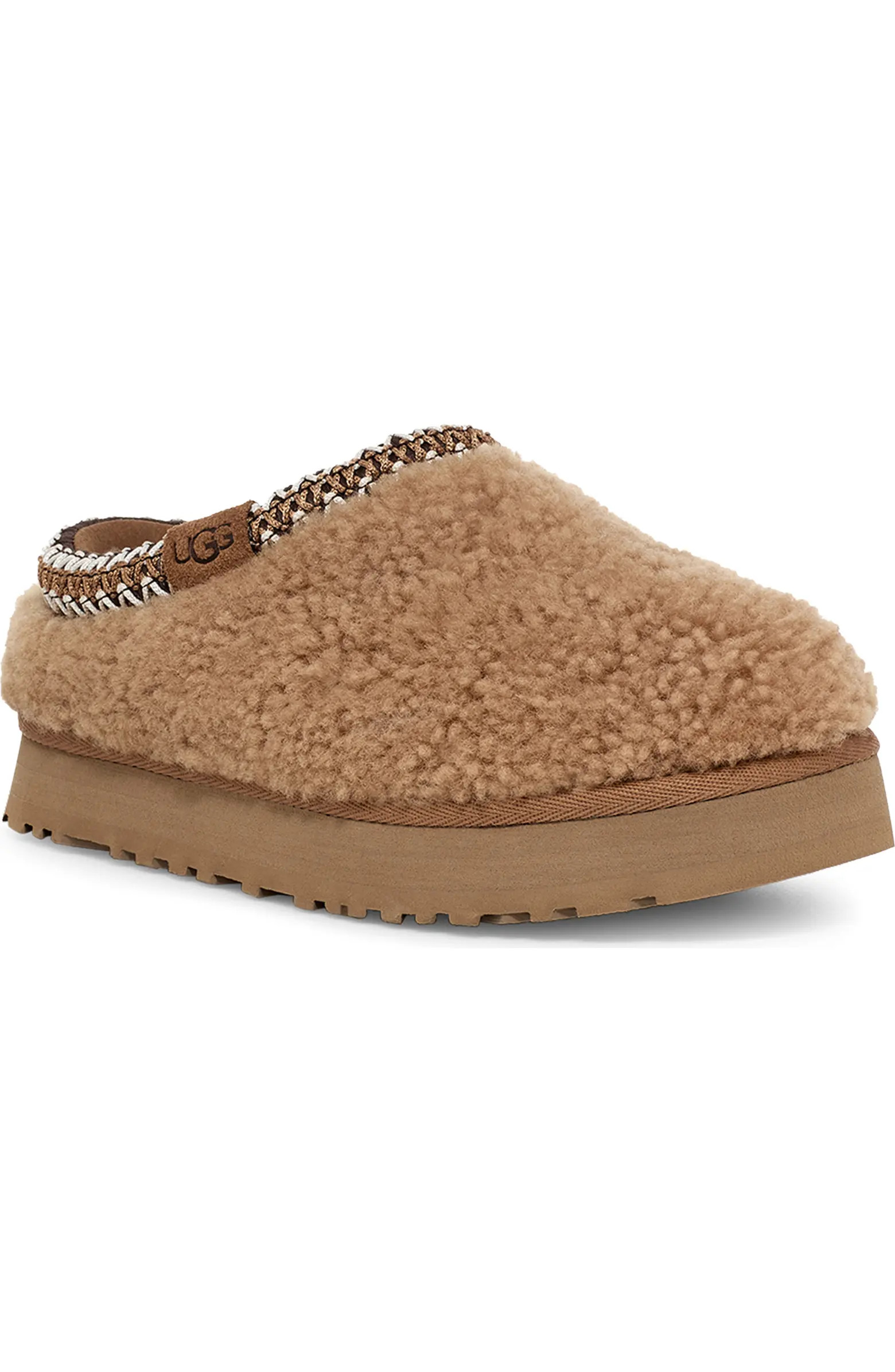 Tazz Maxi Curly Genuine Shearling Slipper | Nordstrom