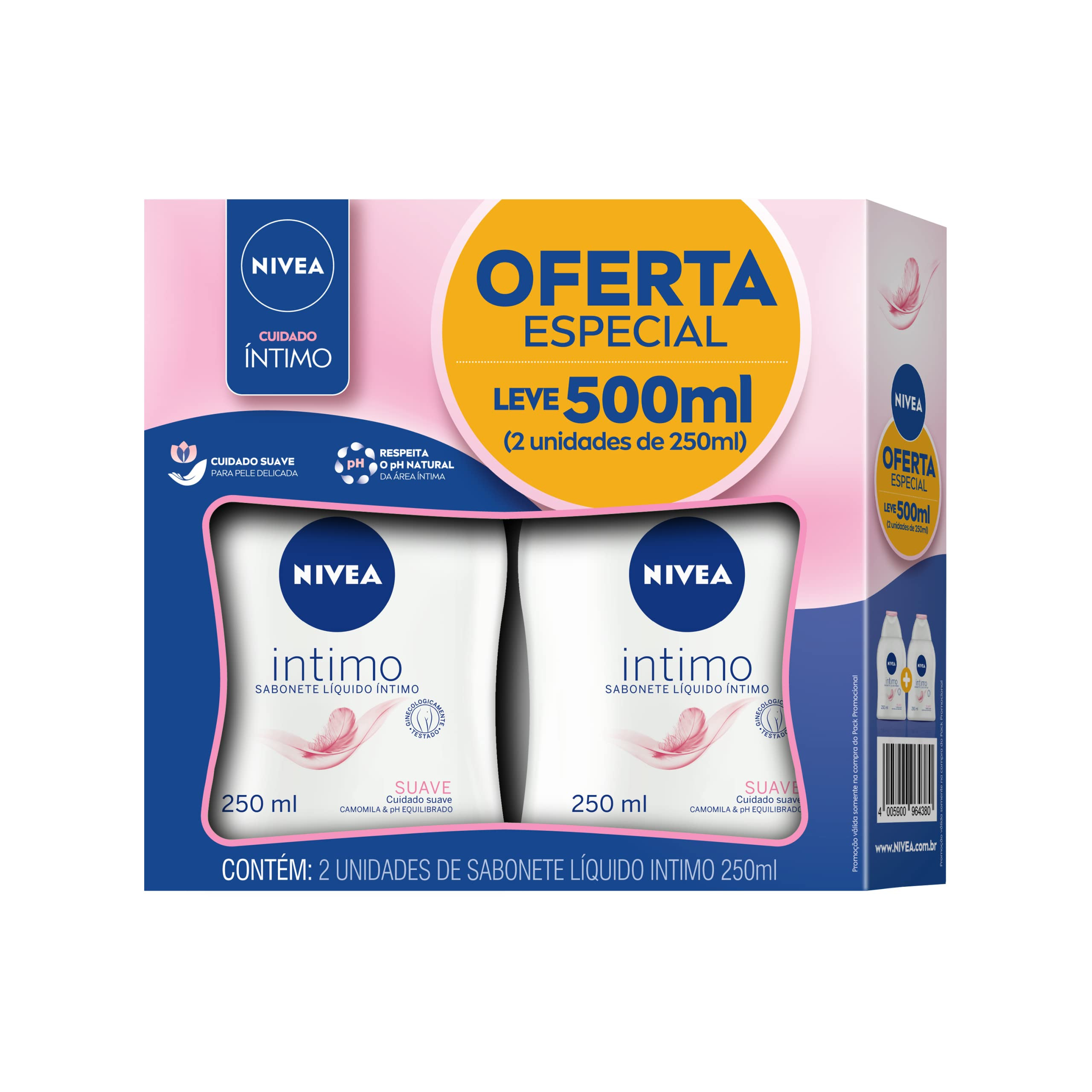 Sabonete Íntimo Nivea Duopack Suave 250Ml, Nivea | Amazon (BR)