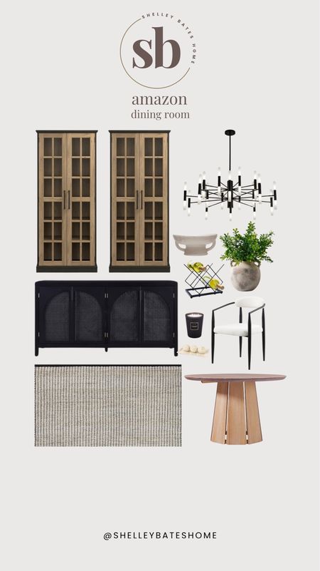 Amazon dining room! 

Cabinet, storage, dining table, dining chair, vase, light fixture, lighting, rug, stems 

#LTKHome #LTKStyleTip
