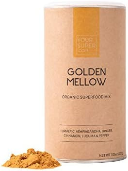 Your Super Golden Mellow Organic Turmeric Superfood Powder - Golden Milk with Ginger and Ashwagan... | Amazon (US)