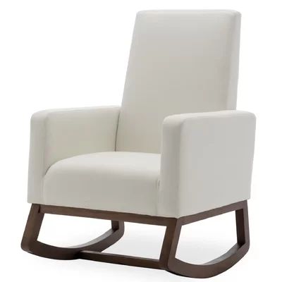 Kell Rocking Chair Ebern Designs Fabric: White | Wayfair North America