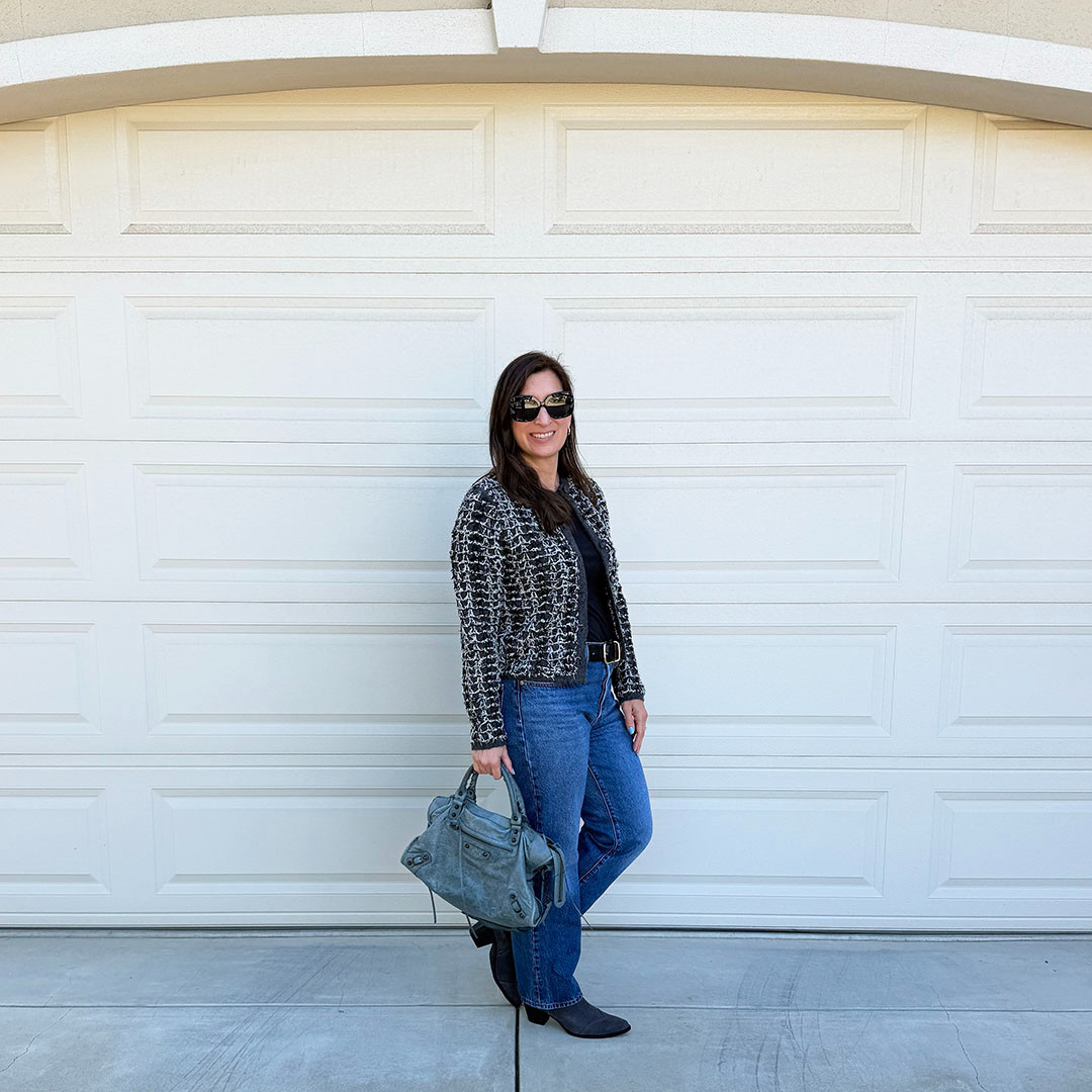 Love this tweed cardigan sweater for fall outfit ideas. It can be worn with jeans on casual days and trousers for the office. Bring on fall! I'm done with hot summer weather! 

 #LTKootd #LTKOver40 #LTKPetite