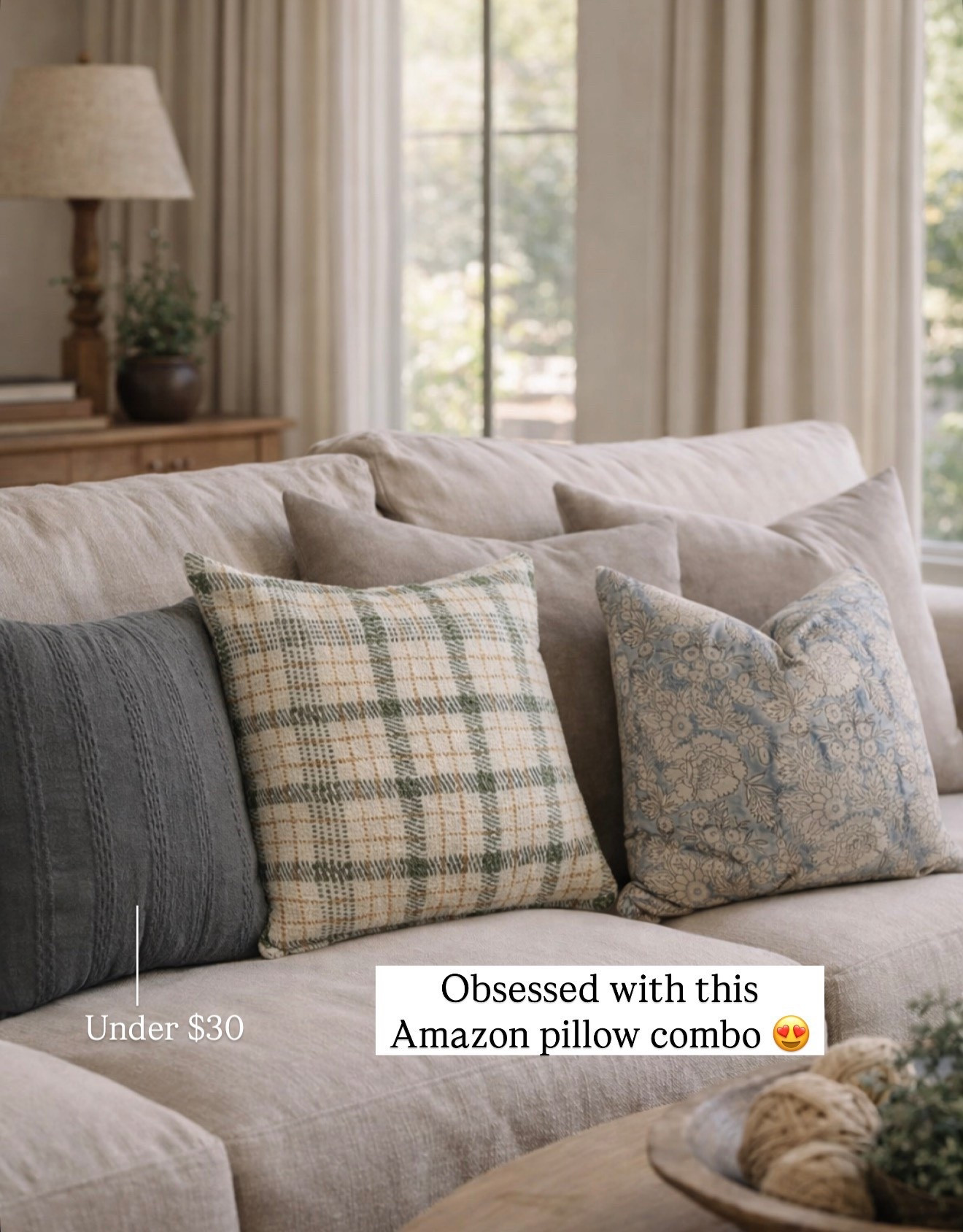 Obsessed with this Amazon pillow combo! The green plaid and the floral combo is 👌

#LTKHome #LTKFindsUnder50 #LTKFindsUnder100