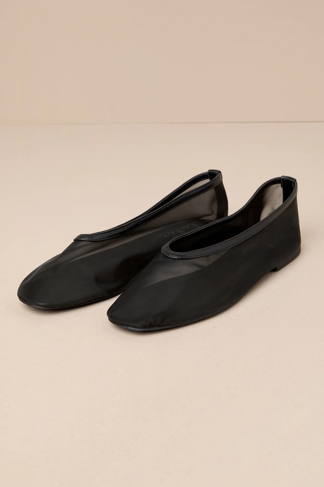Aldan Black Sheer Mesh Ballet Flats | Lulus