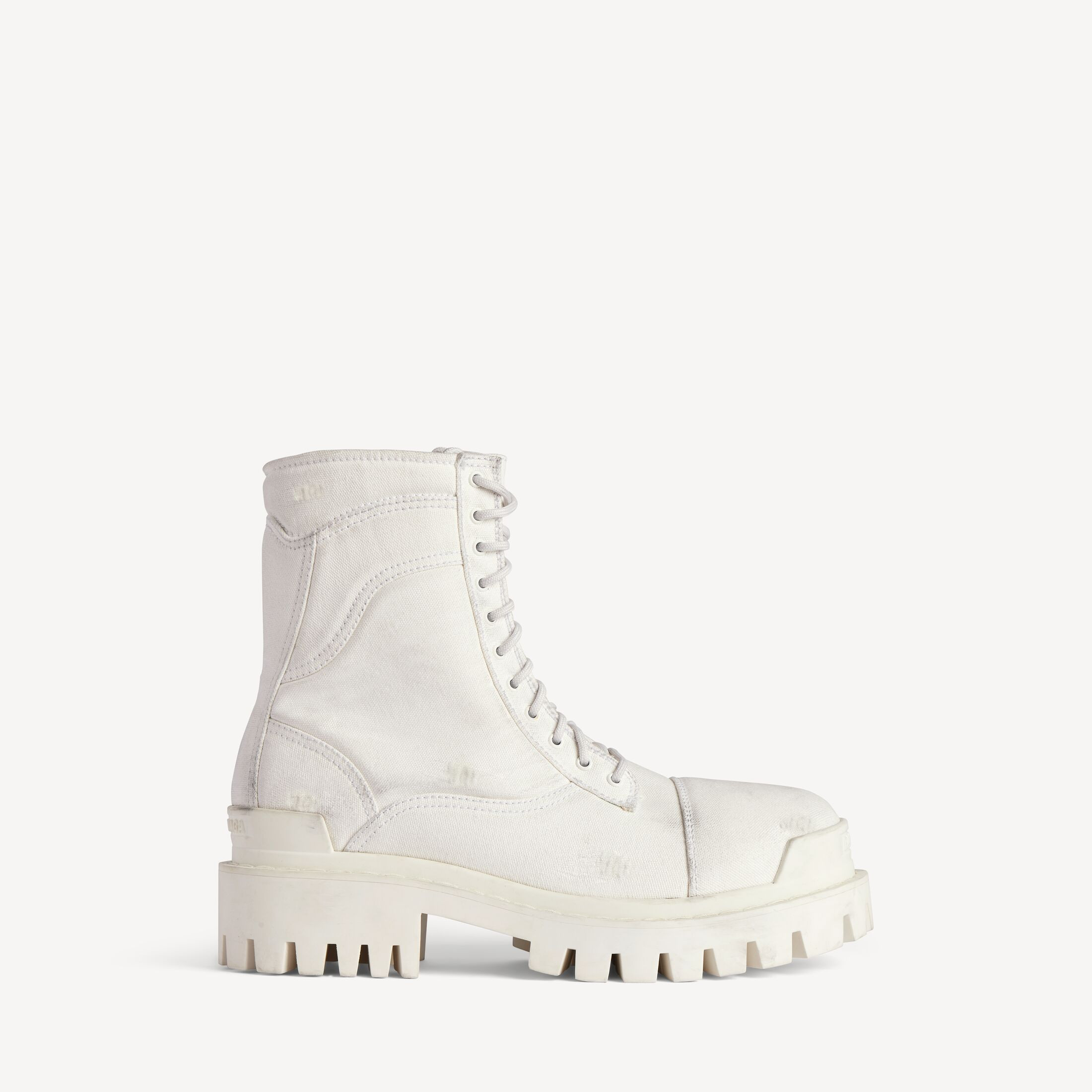 Balenciaga Combat Strike Boot - White - Men | Balenciaga