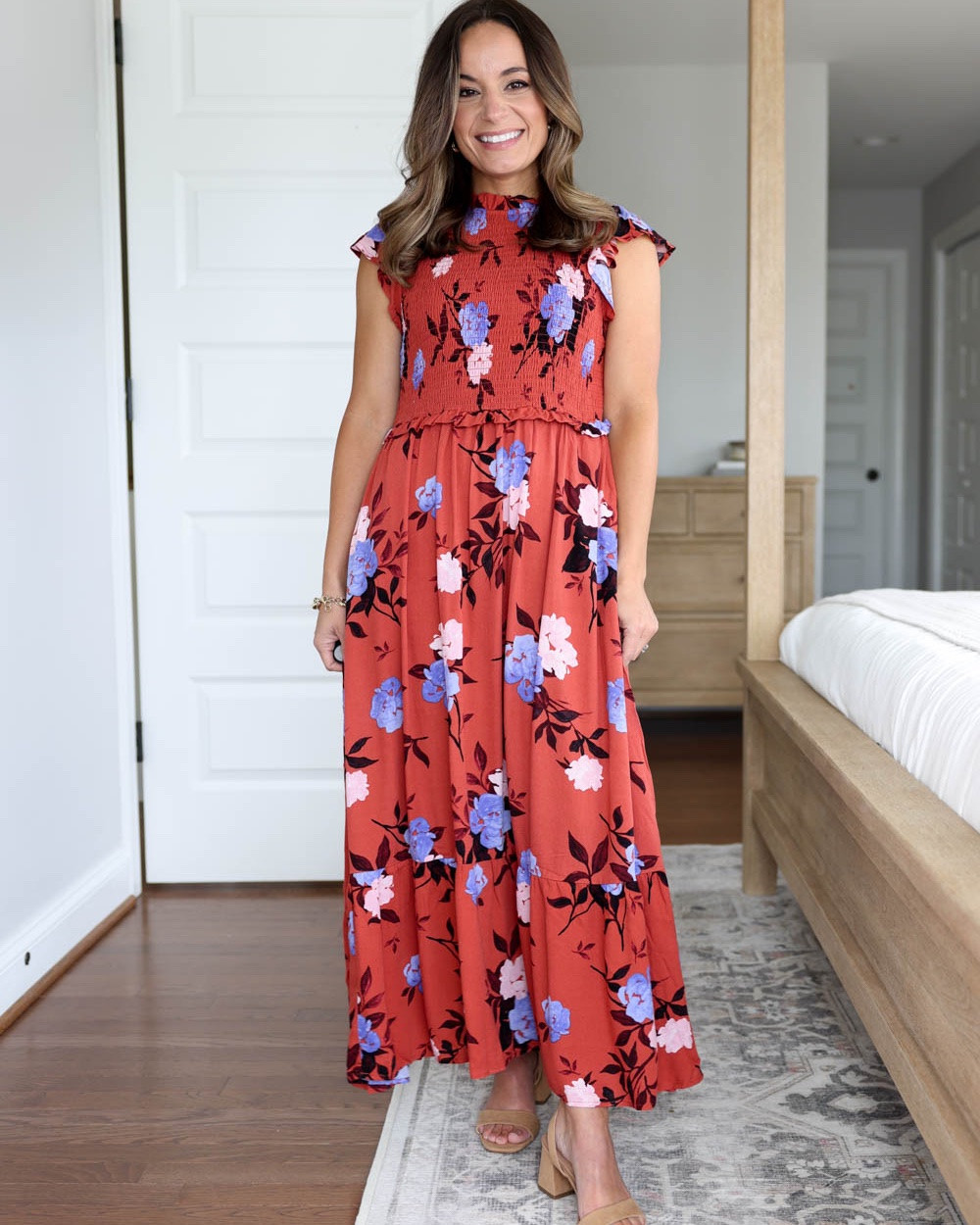 A few petite-friendly burnt orange Fall dresses I'm loving! 

Outfit 1:
Orange floral dress (Walmart): xs - a little oversized on me in xs, size down for a close fit. Unlined but not sheer, stretch smocked top.
Shoes (Target): tts 

Outfit 2:
Orange dress (Boden): petite 0
Cognac crossbody (Quince)
Shoes (Dolce Vita): true to size

Outfit 3:
Orange tiered shirtdress (Anthropologie): xxs standard length -  if you’re able to, I recommend sizing down.
Heels: tts

Petite fashion, fall dresses, fall outfit ideas

#LTKPetite #LTKSaleAlert #LTKSeasonal