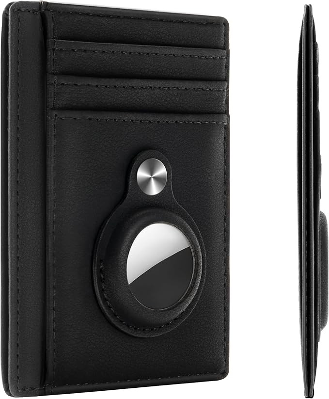 Slim Minimalist Front Pocket Air Tag Wallet, RFID Blocking Card Holder Wallet with Airtag Holder | Amazon (US)