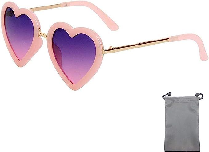 Heart Shaped Sunglasses for Girls (Age 3-10) | Amazon (US)