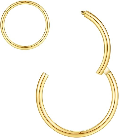 ORANGELOVE Hypoallergenic Nose Rings 20G 18G 16G 14G 12G 10G 8G 316l Surgical Steel Septum Jewelr... | Amazon (US)
