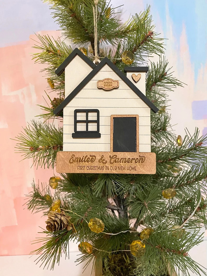 Our First Home Christmas Ornament, Personalized Christmas Ornament, New Home Gift, Cute House Orn... | Etsy (US)