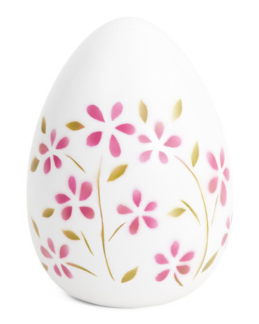 Ceramic Egg With Flowers | Marshalls
