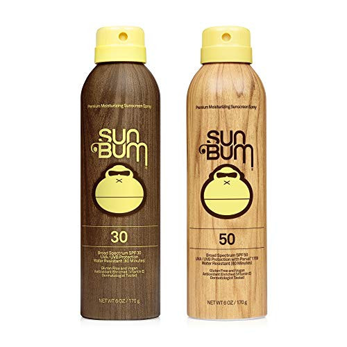 Sun Bum Sun Bum Original Spf 30 and 50 Sunscreen Spray Vegan and Reef Friendly (octinoxate & Oxybenzone Free) Broad Spectrum Moisturizing Uva/uvb Sunscreen With Vitamin E 2 Pack | Amazon (US)