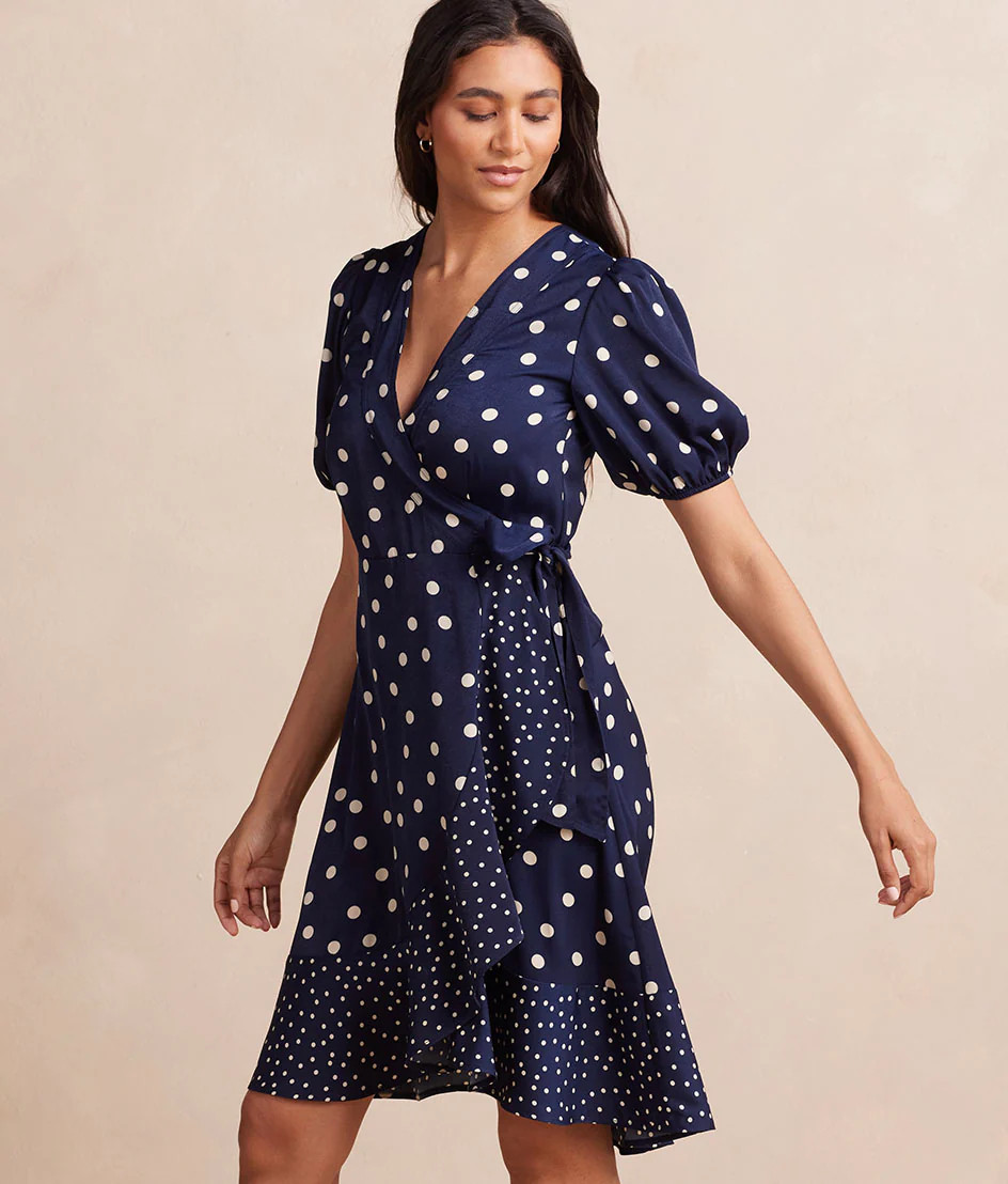 The Silky Luxe Puff Sleeve Beach to Brunch Wrap Dress | SummerSalt