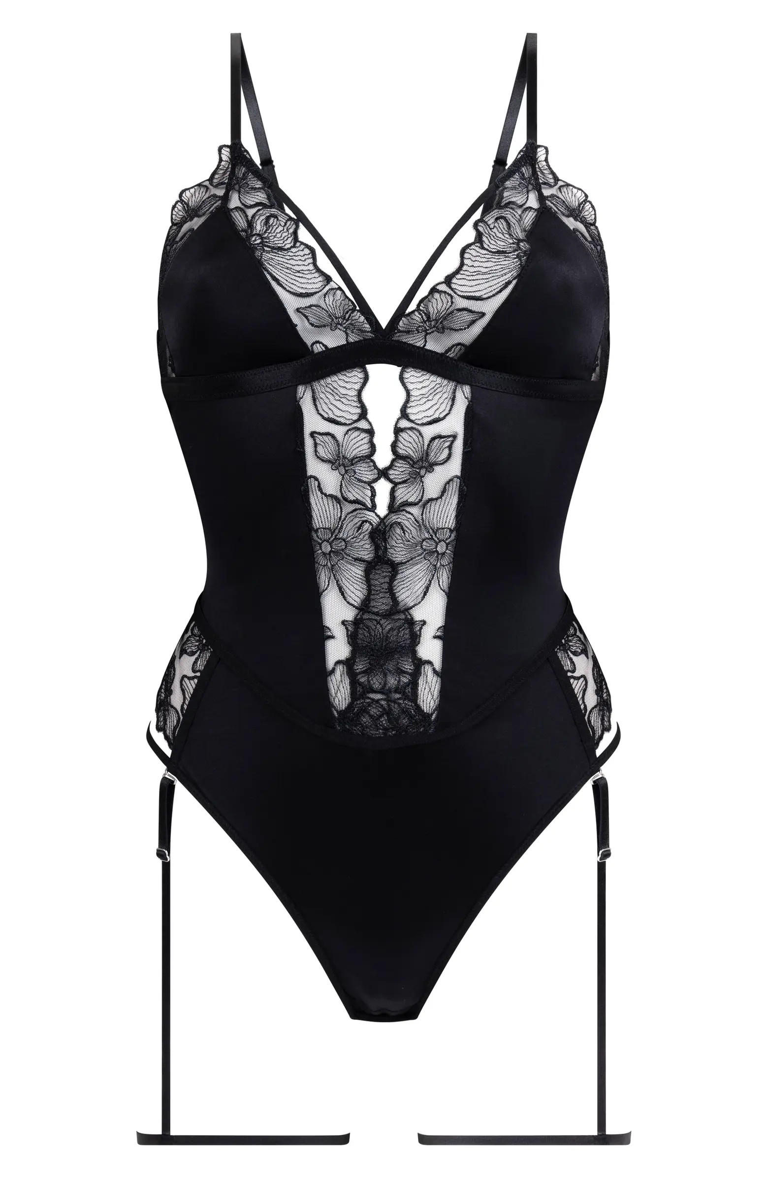Hunkemöller Jemima Bodysuit & Garter Straps Set | Nordstrom | Nordstrom