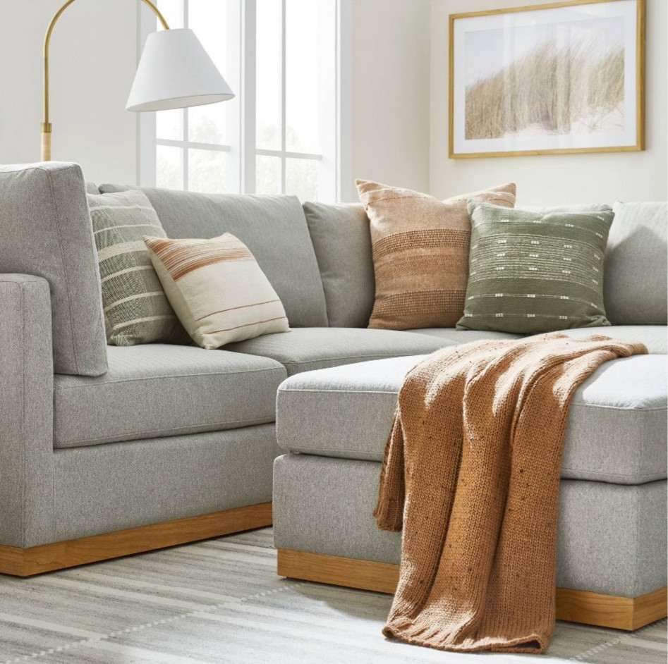 Beautiful grey modular sectional couch 

#LTKhome #LTKfamily #LTKFind