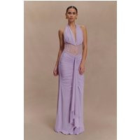 Bonnie Slinky And Lace Maxi Dress - Lilac I MESHKI I Size XS | MESHKI US