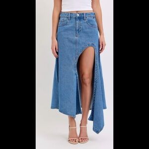 Blue Denim Asymmetrical Skirt | Poshmark