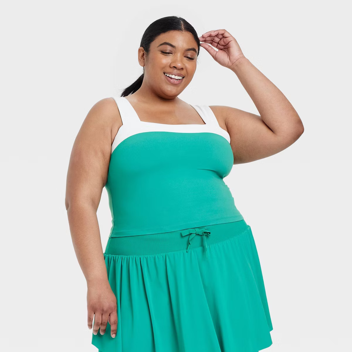 Women's Everyday Soft Square Neck Cropped Tank Top - All In Motion™ | Target