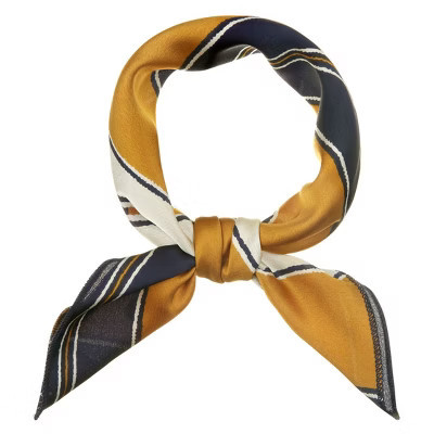 INSPIRE CHIC Women's Stripe Print Wrap Scarves Head Scarf Kerchief Neckerchief 1 Pc Ginger 50*50cm/19.69*19.69 inches(L*W) | Target