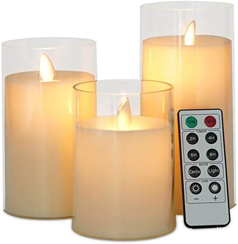 Flameless Candles Flickering Battery Operated Candles Heat Resistant Include Realistic Moving Wick L | Amazon (US)