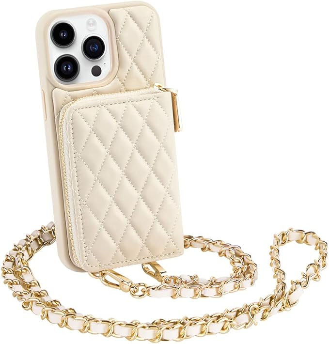 LAMEEKU Designed for iPhone 14 Pro Max Case Wallet Case Wallet with Card Holder with Crossbody Ch... | Amazon (US)