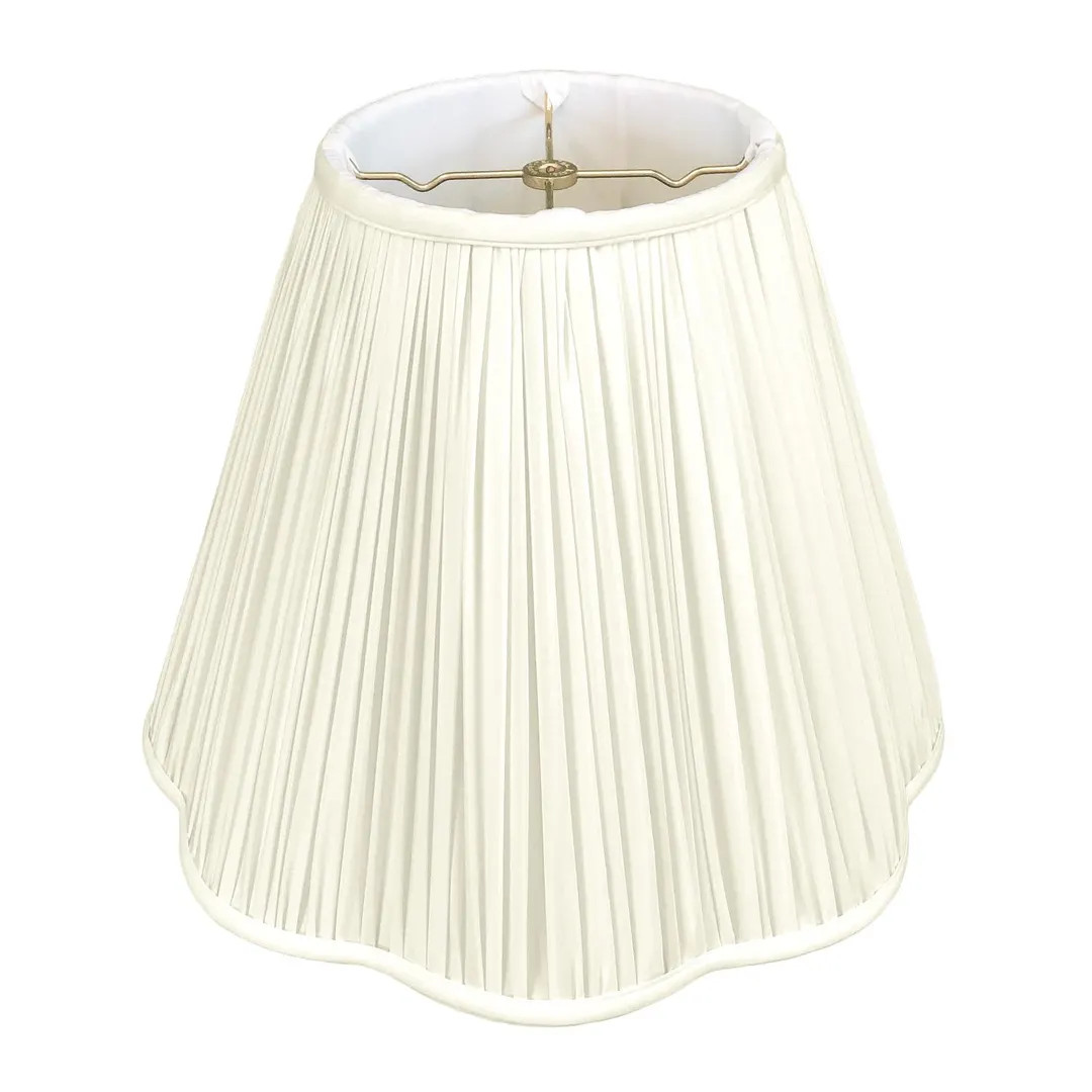 Royal Designs, Inc. Bottom Scallop Gather Pleat Basic Lamp Shade, Eggshell or White - Etsy | Etsy (US)