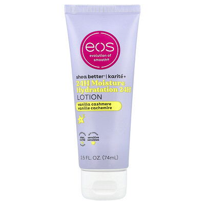 EOS, Shea Better™, 24H Moisture Hydration Lotion, Vanilla Cashmere, 2.5 fl oz (74 ml) | iHerb