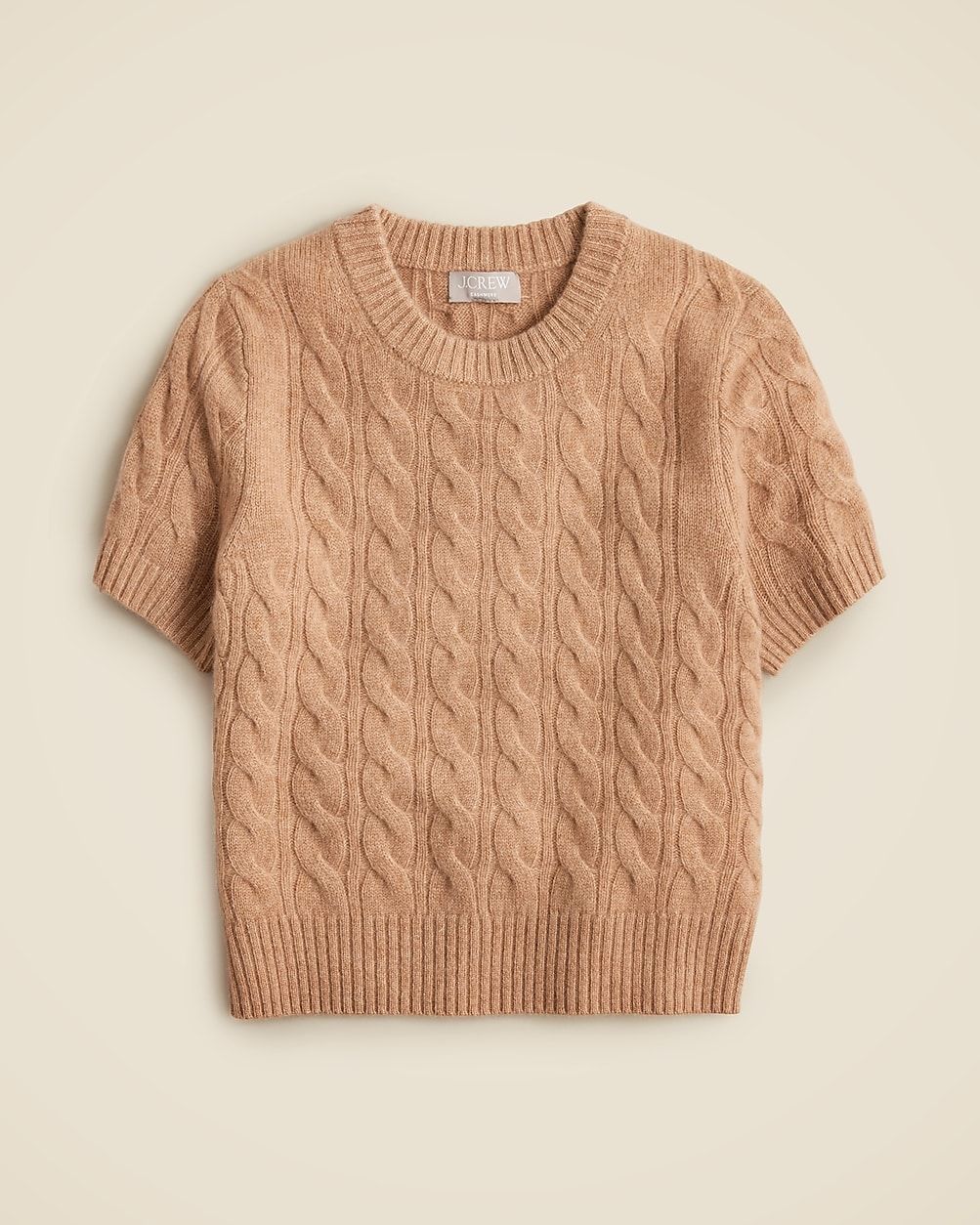 Cashmere cable-knit T-shirt | J. Crew US