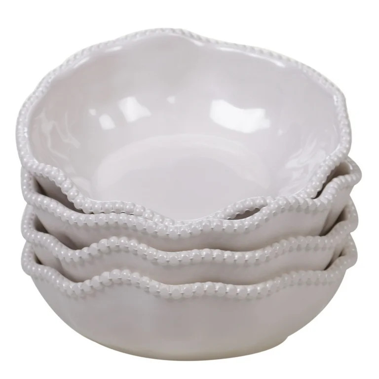 Perlette Cream Set/4 All Purpose Bowl 7.5" x 2" | Walmart (US)