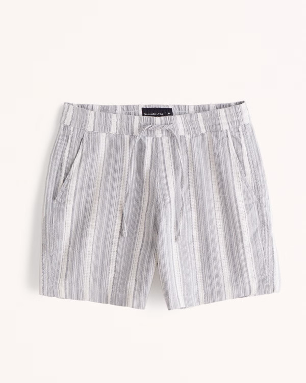 6 Inch Textured Pull-On Short | Abercrombie & Fitch (US)