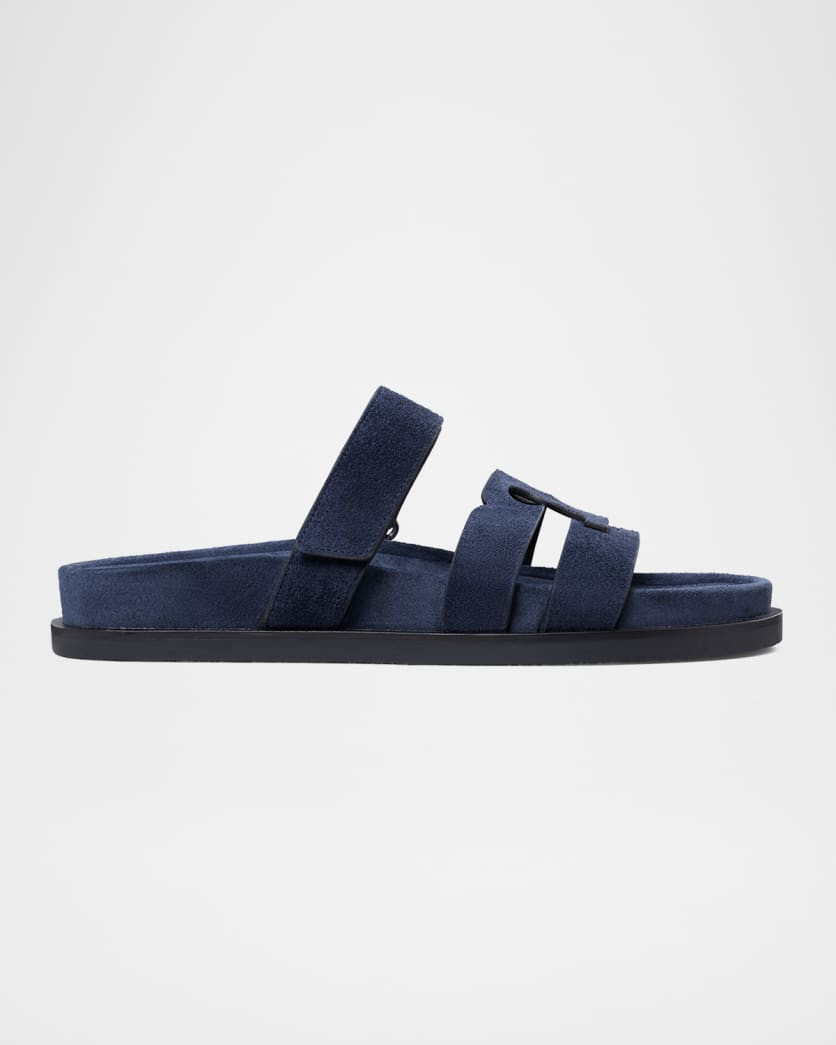 Ines Suede Triple-Band Sport Mule Sandals | Neiman Marcus