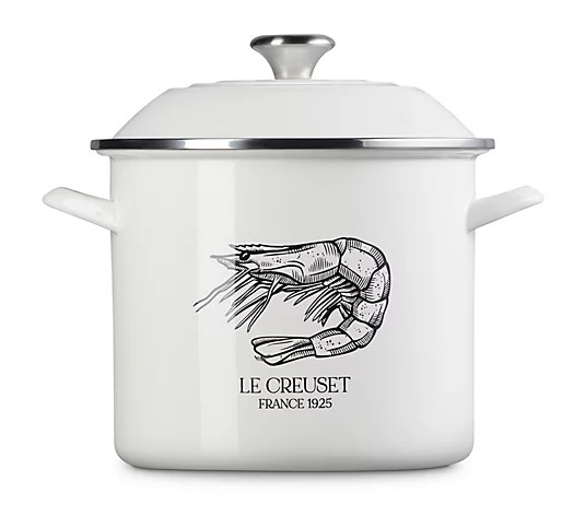 Le Creuset 10 qt. Seafood Stockpot. White | QVC