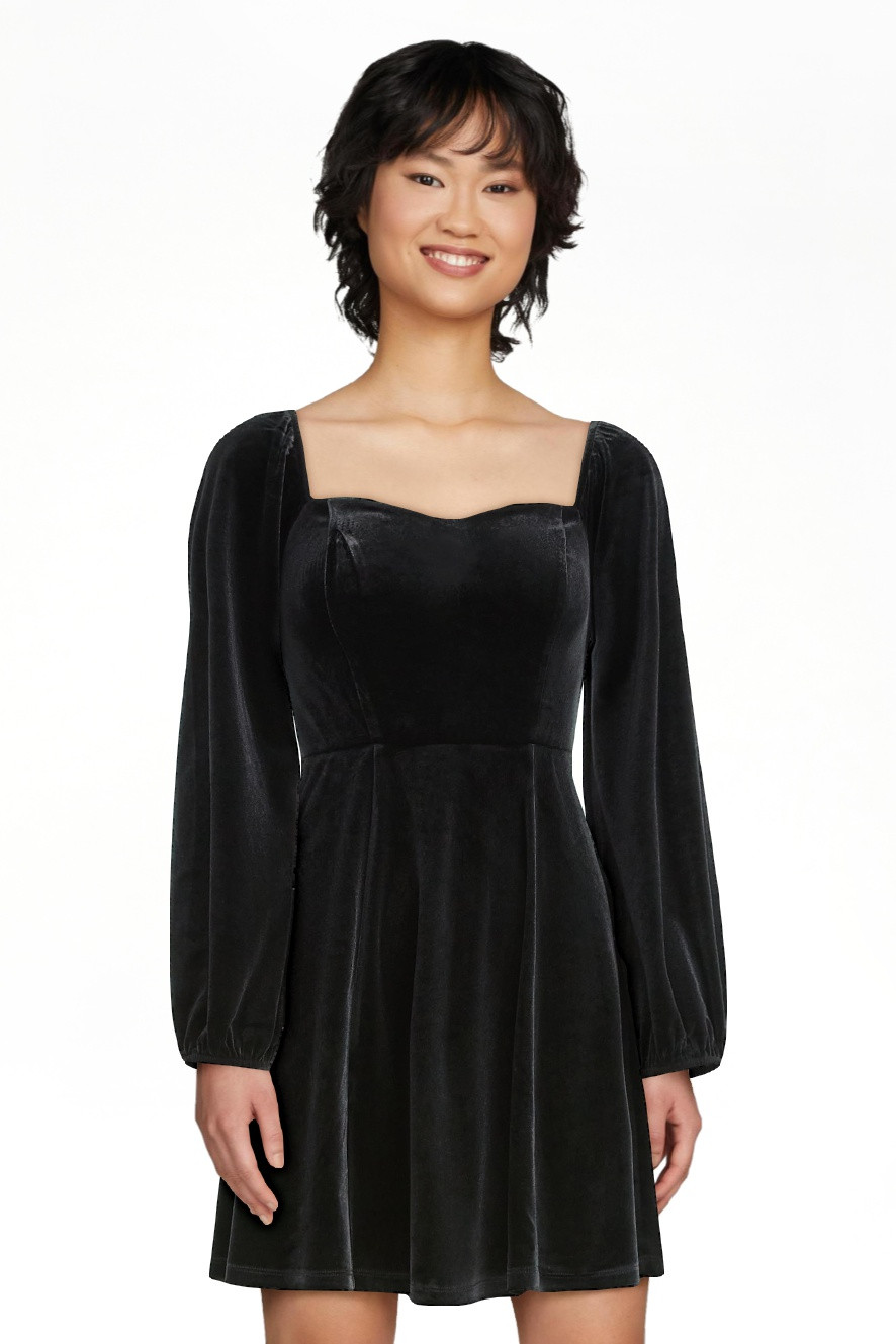 Scoop Women's and Women's Plus Velvet Sweetheart Mini Dress, Sizes XS-4X | Walmart (US)