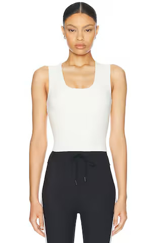 THE UPSIDE Onyx Kori Crop Tank Top in Natural | FWRD | FWRD 